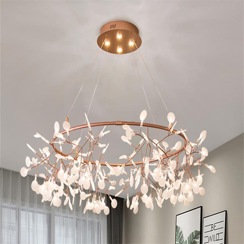 Dutti D0026 LED Pendant Light Nordic living room firefly chandelier postmodern minimalist bedroom restaurant lighting designer art personality creative led branch chandelier 50CM (30 lamp beads)