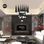 Dutti D0032 LED Chandelier Modern minimalist Nordic front desk chandelier living room dining room bar cafe hop stairwell disc silver gold black