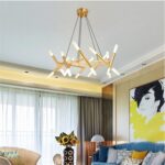 Dutti D0044 Nordic LED Chandelier living room Modern European minimalist Nestle creative bedroom dining room decoration LED Pendant Light Golden black