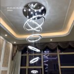 Dutti D0010 LED Chandelier Staircase Postmodern crystal light luxury living room lamp designer bedroom dining room lamp creative personality glass LED Pendant Light lamp